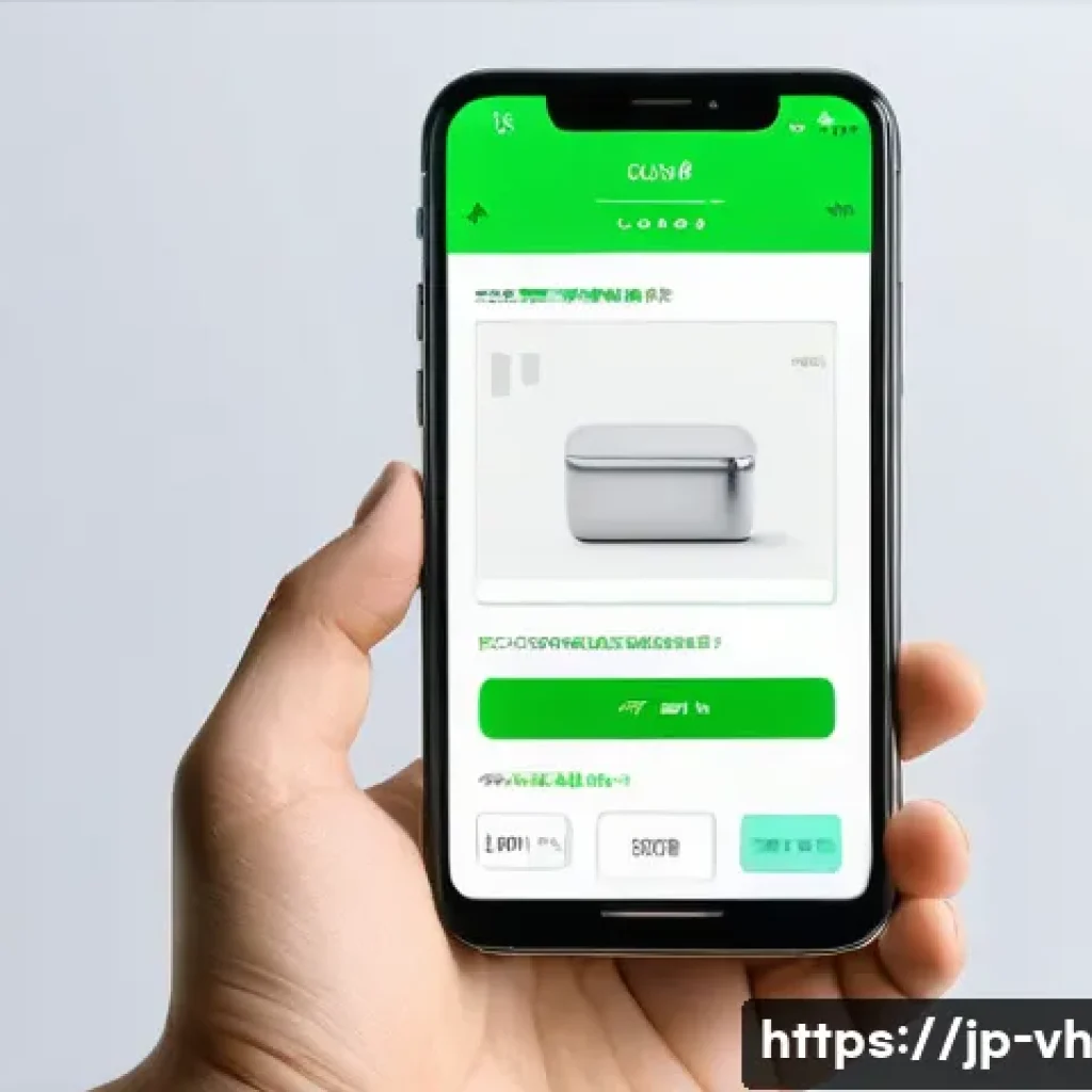 다크패턴 관련 최신 연구 동향 - A modern Japanese e-commerce website interface on a smartphone screen, showing a large, bright green...