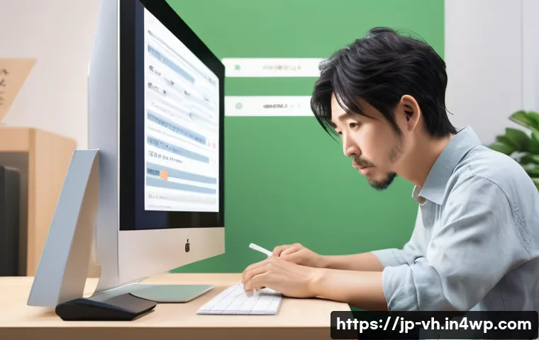 다크패턴의 경제적 영향 분석 - An illustration of a frustrated Japanese user sitting in front of a computer screen displaying a com...