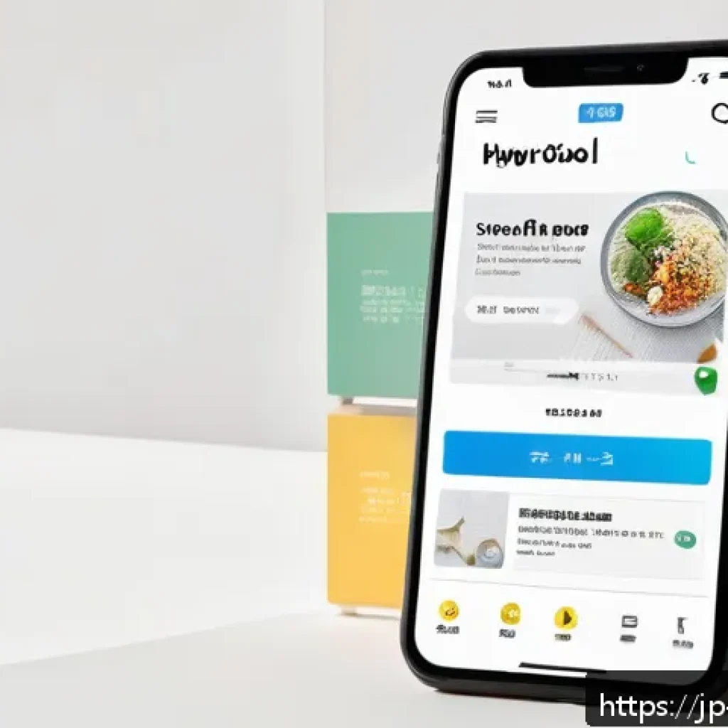 다크패턴이 소비자 보호에 미치는 영향 - A modern Japanese online shopping interface displayed on a sleek smartphone screen, showing a large,...