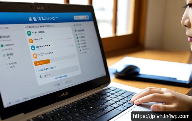 다크패턴의 정의 및 주요 특징 - Photorealistic close-up of a Japanese adult using a laptop at a clean home office desk, screen showi...